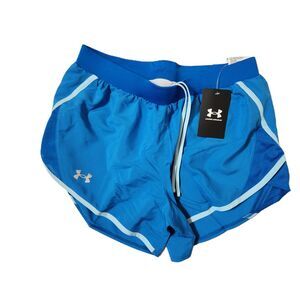 Under Armour Fly By 2.0 Running Shorts Women’s Small Blue Lined NWT